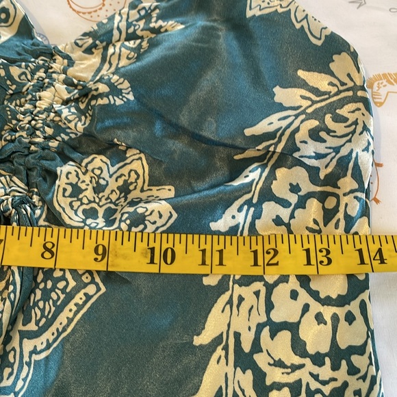 Zara Paisley Slip Dress in Ice Blue and Off-White, size XS - Picture 4 of 6